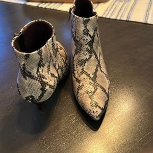 Clarks Snake Skin Print Booties